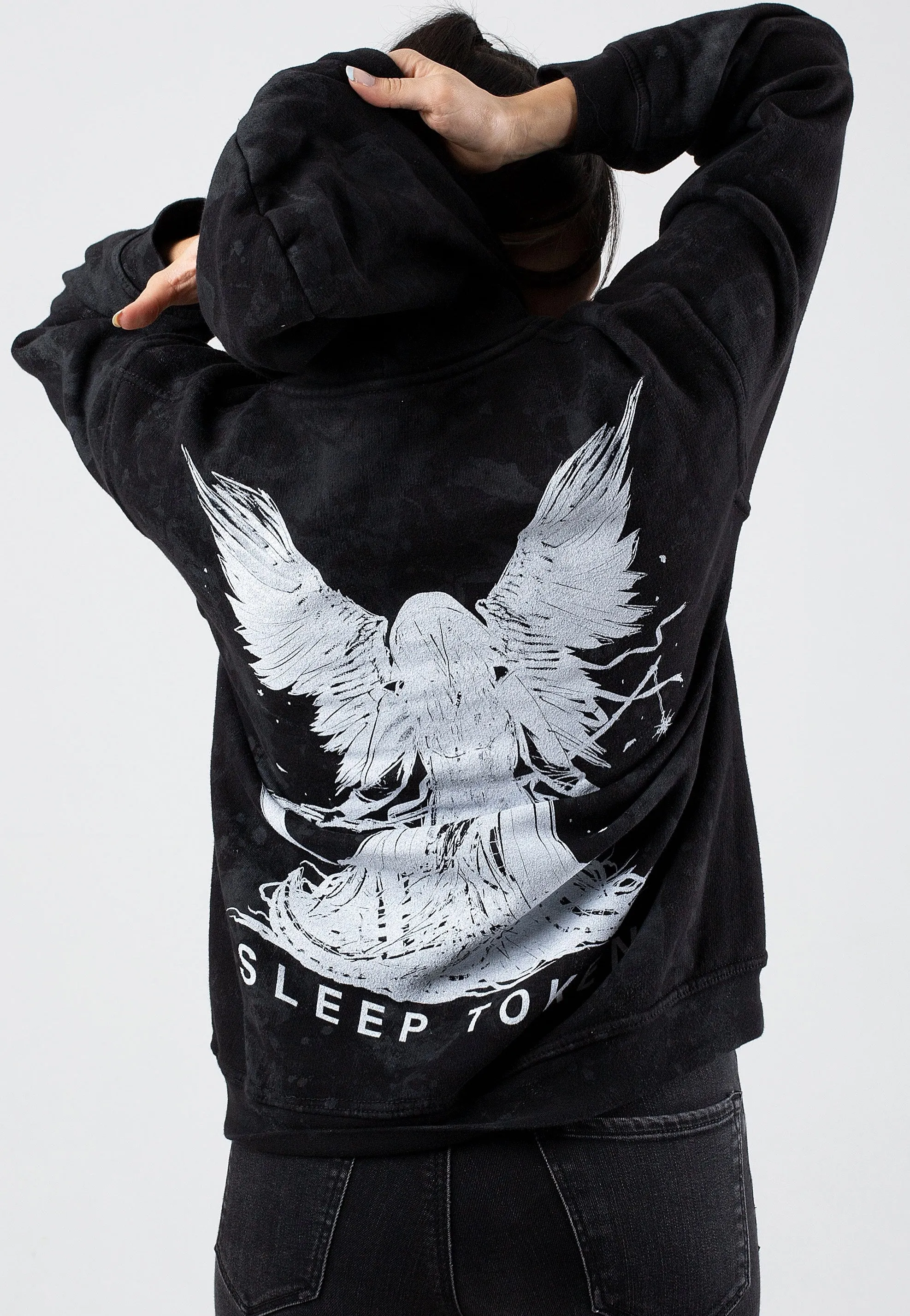 Sleep Token - Reaper Angel Grey/Black Tie Dye - Hoodie