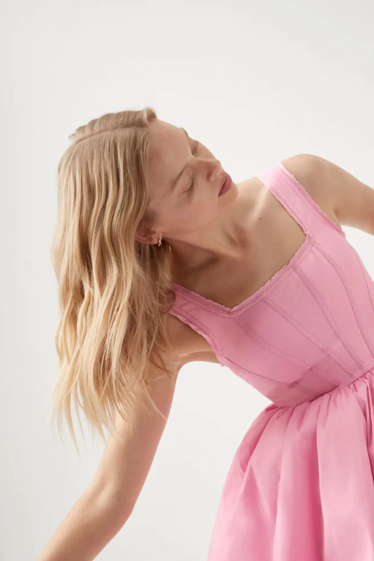 Suzette Bubble Mini Dress in Pink by Aje
