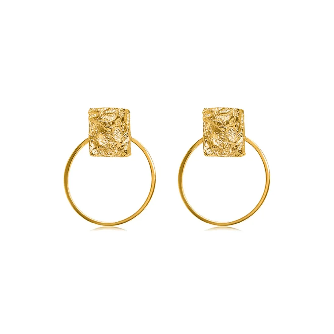 Zoe Morton Wave Hoop Earrings in Gold