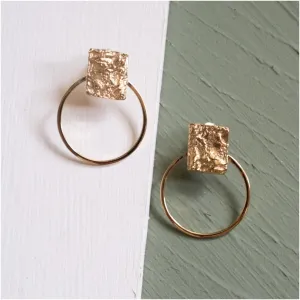 Zoe Morton Wave Hoop Earrings in Gold